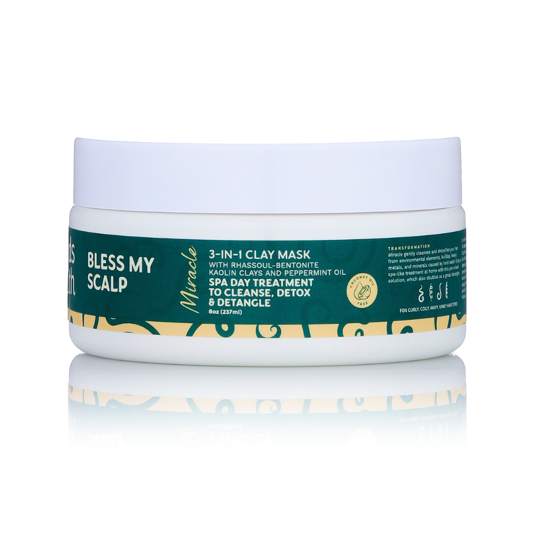 Miracle 3-IN-1 Clay Mask | Gentle Detox for Hair | Strands of Faith